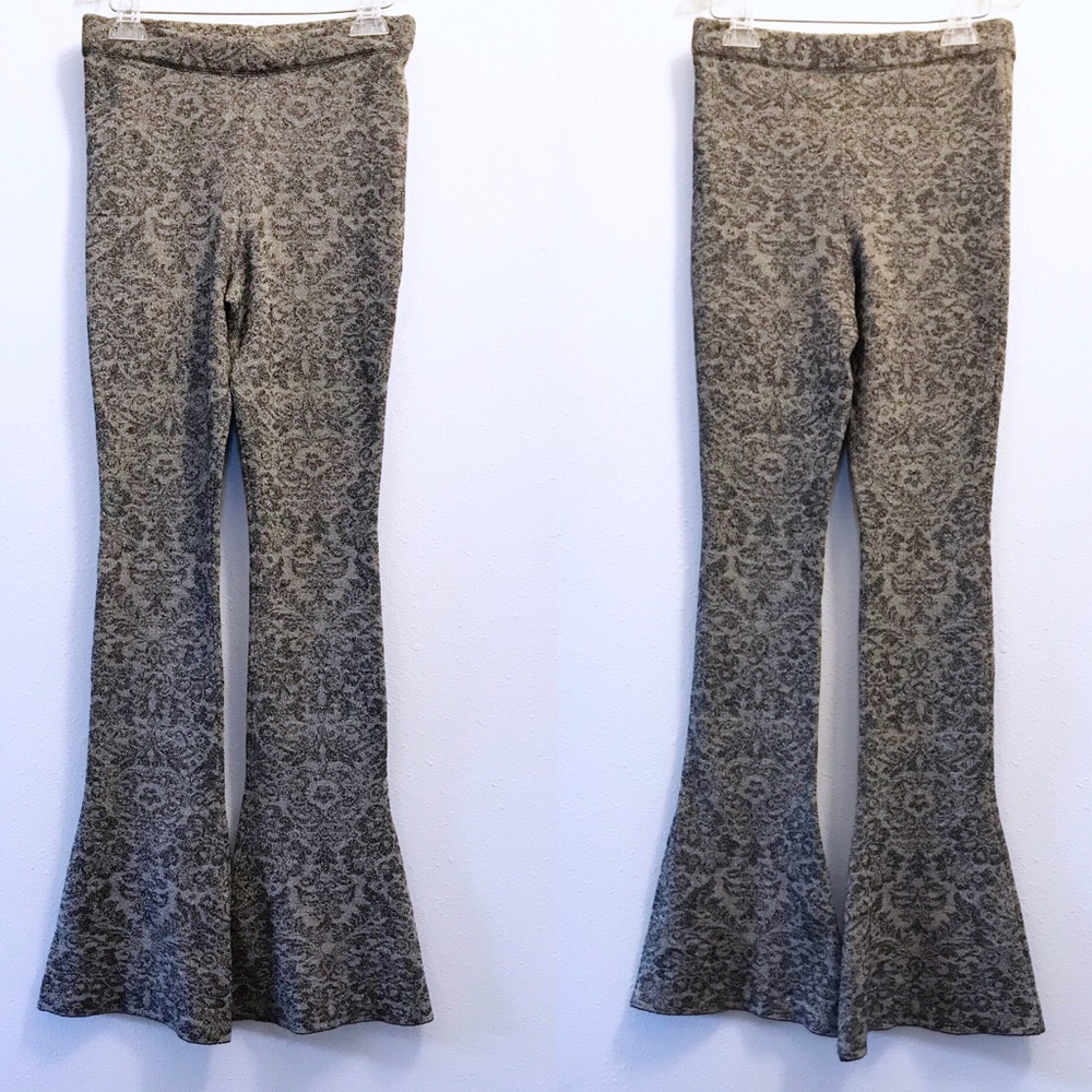 Free People  Knit Boho Bell Bottom Pants